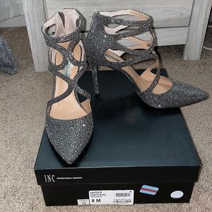 INC zip up heels